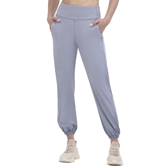 Sage Collective Pants - SAGE Collective Womens Light Blue Gray Joggers High Rise Lounge Pants Medium EUC